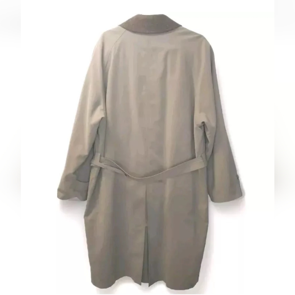 Ralph Lauren Trench Coat 44L Wool Liner Old Money English Country Khaki Green - Picture 3 of 16